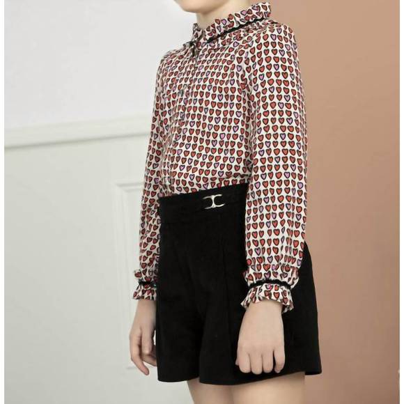 Abel & Lula 5679 Long Sleeve Blouse and 5718 Dark Jeans In Stock Now